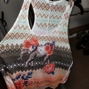 Persaya elephant print tank